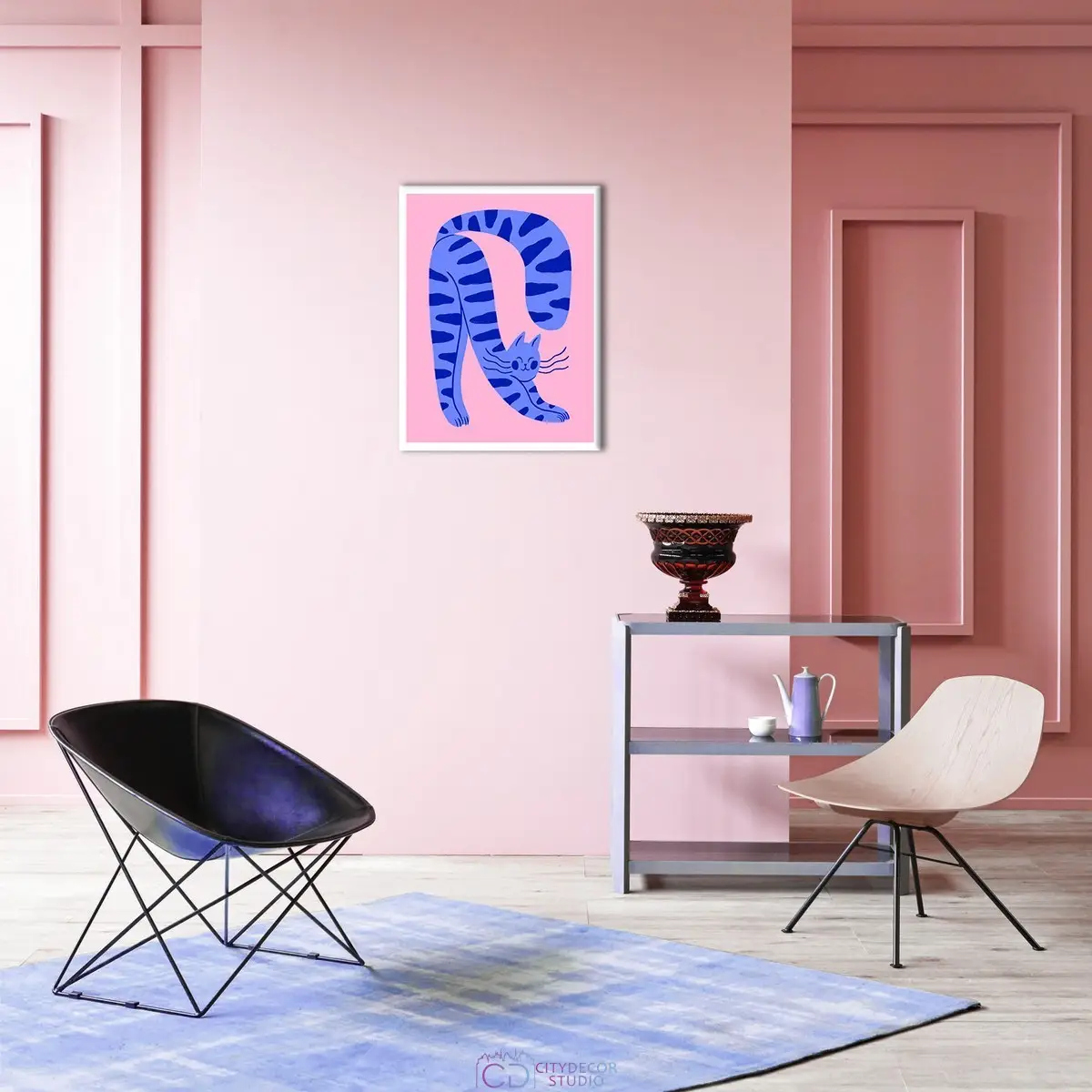Дизайнерский постер Citydecor Котик арт. 3 (1 постер 30x40 см без рамы)