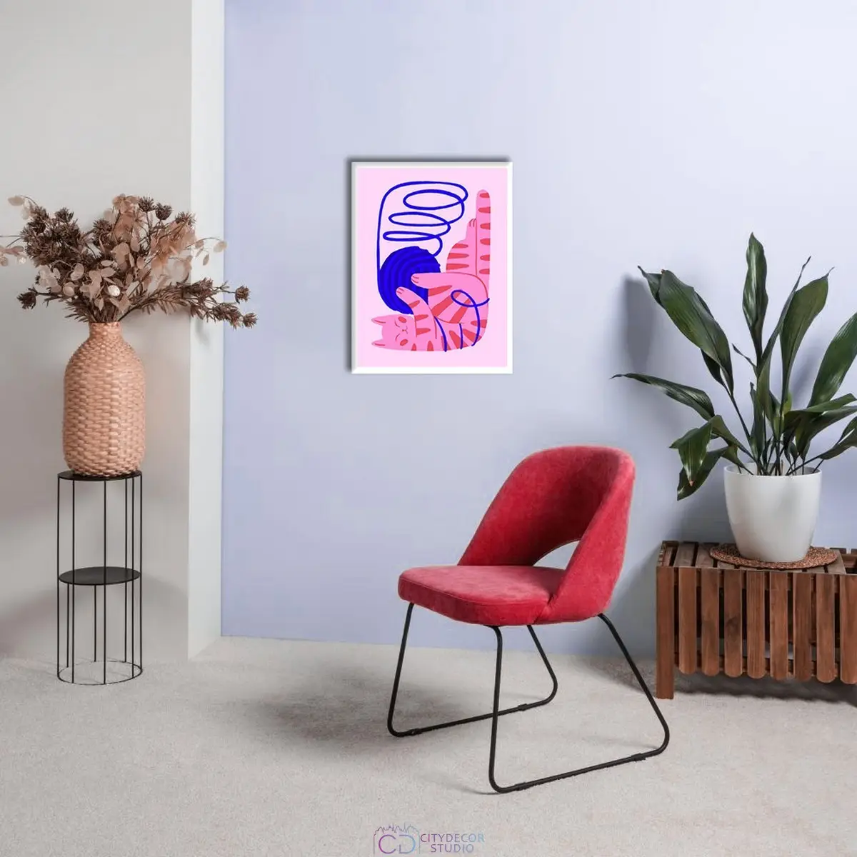 Дизайнерский постер Citydecor Котик арт. 5 (1 постер 30x40 см без рамы)