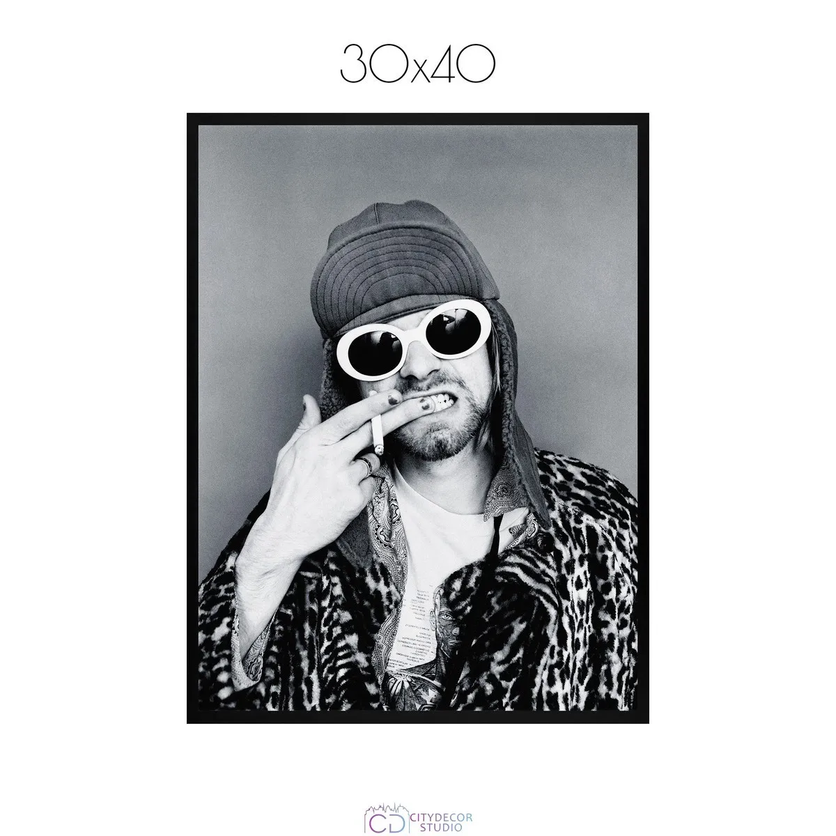 Постер Citydecor Kurt Cobain арт. 10 (1 постер 30x40 см без рамы)