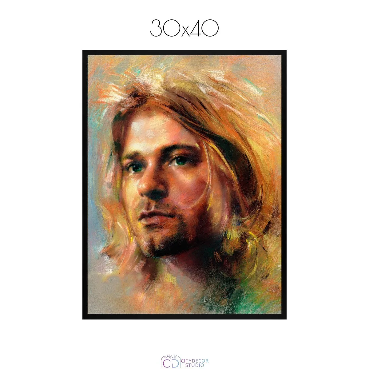 Постер Citydecor Kurt Cobain арт. 8 (1 постер 30x40 см без рамы)