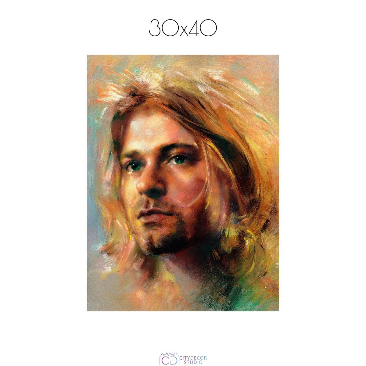 Постер Citydecor Kurt Cobain арт. 8 (1 постер 30x40 см без рамы)