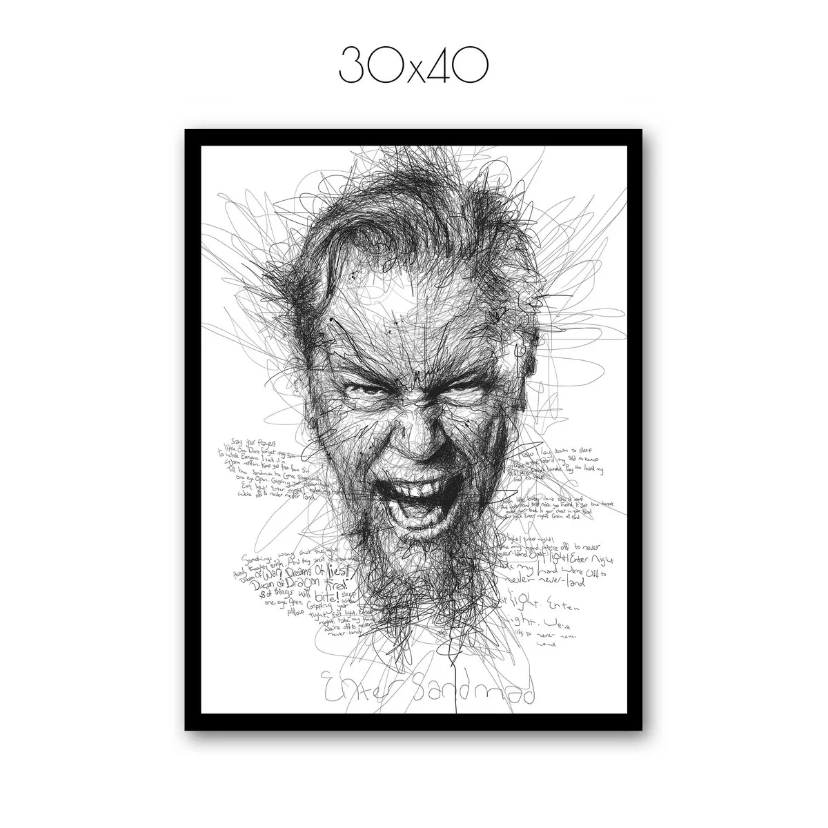 Постер Citydecor Metallica арт. 2 (1 постер 30x40 см без рамы)