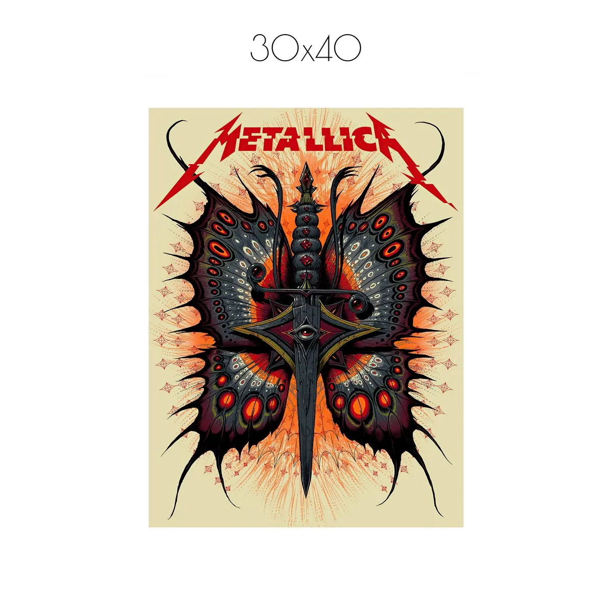 Постер Citydecor Metallica арт. 5 (1 постер 30x40 см без рамы)