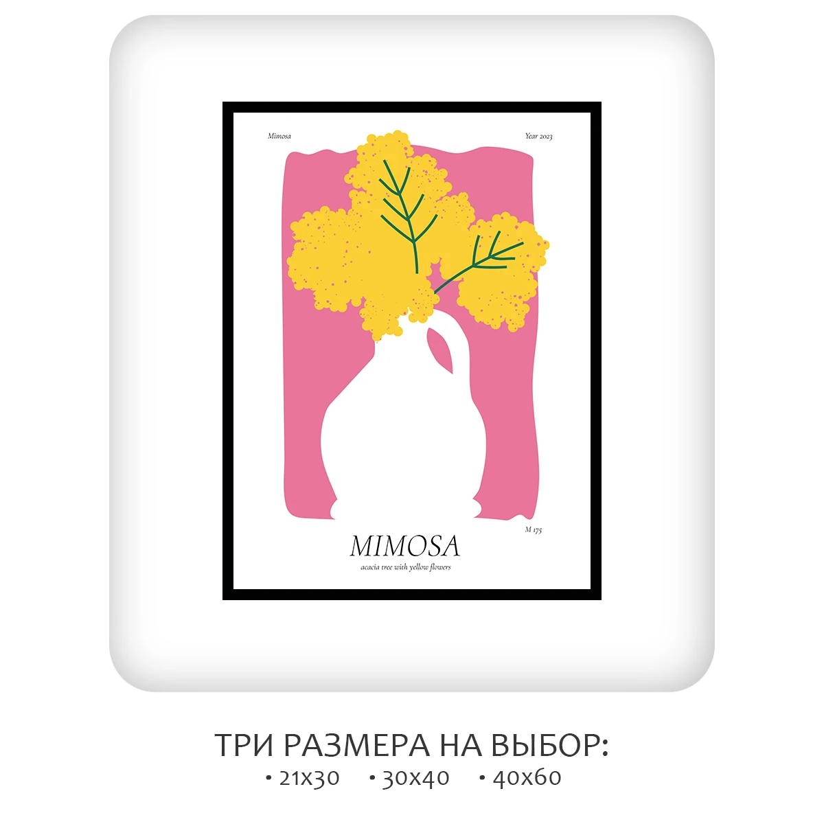 Постер Citydecor Mimosa (1 постер 30x40 см без рамы)