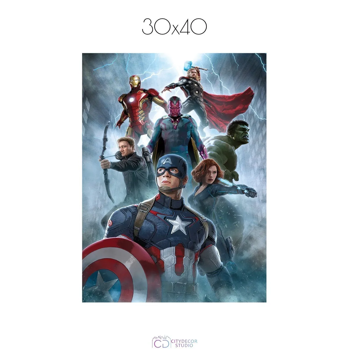 Постер Citydecor Мстители арт. 10 (1 постер 30x40 см без рамы)
