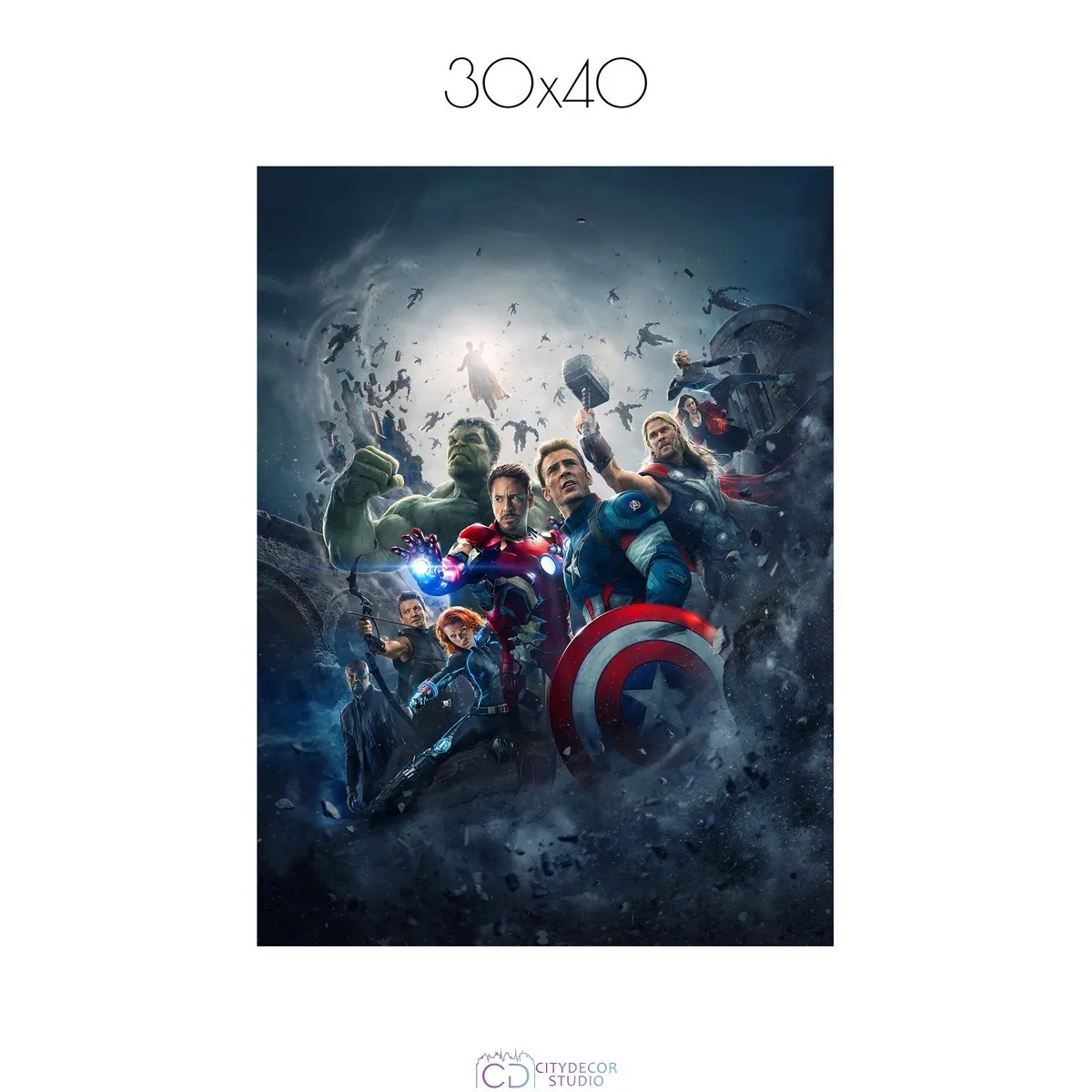 Постер Citydecor Мстители арт. 7 (1 постер 30x40 см без рамы)