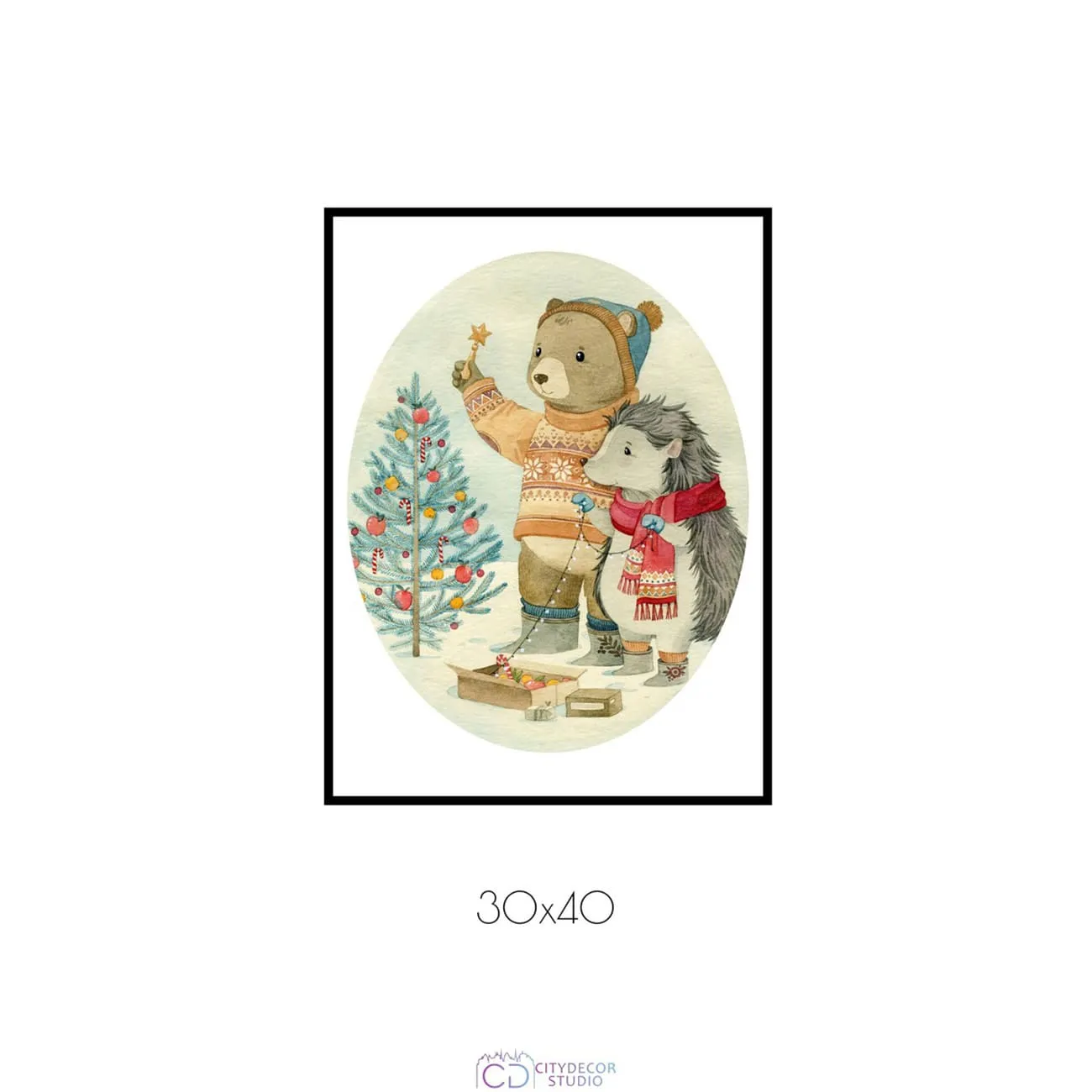 Постер Citydecor New Year арт. 10 (1 постер 30x40 см без рамы)