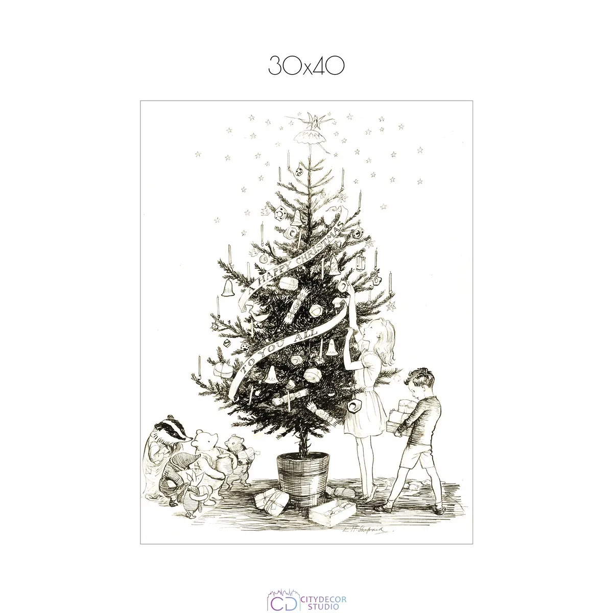 Постер Citydecor New Year арт. 8 (1 постер 30x40 см без рамы)