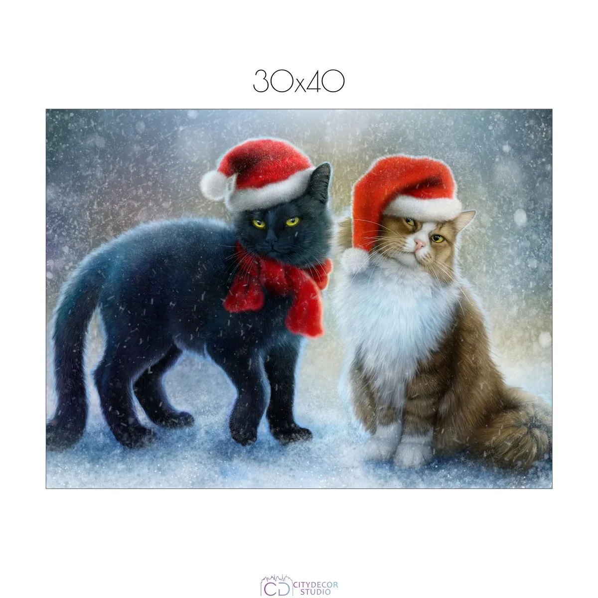 Постер Citydecor New Year арт. 9 (1 постер 30x40 см без рамы)