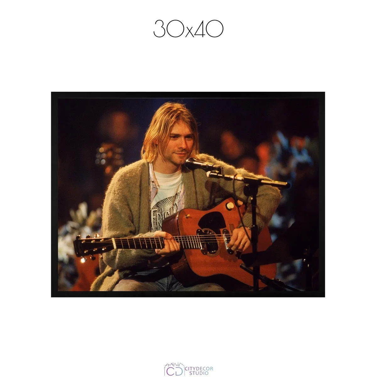Постер Citydecor Kurt Cobain арт. 1 (1 постер 30x40 см без рамы)