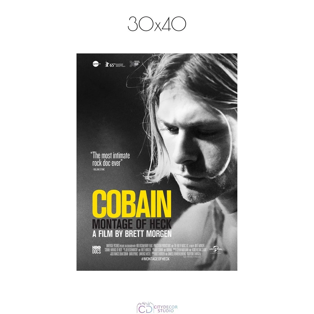 Постер Citydecor Kurt Cobain арт. 2 (1 постер 30x40 см без рамы)