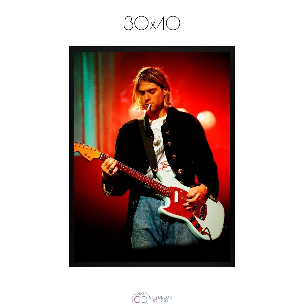Постер Citydecor Kurt Cobain арт. 3 (1 постер 30x40 см без рамы)