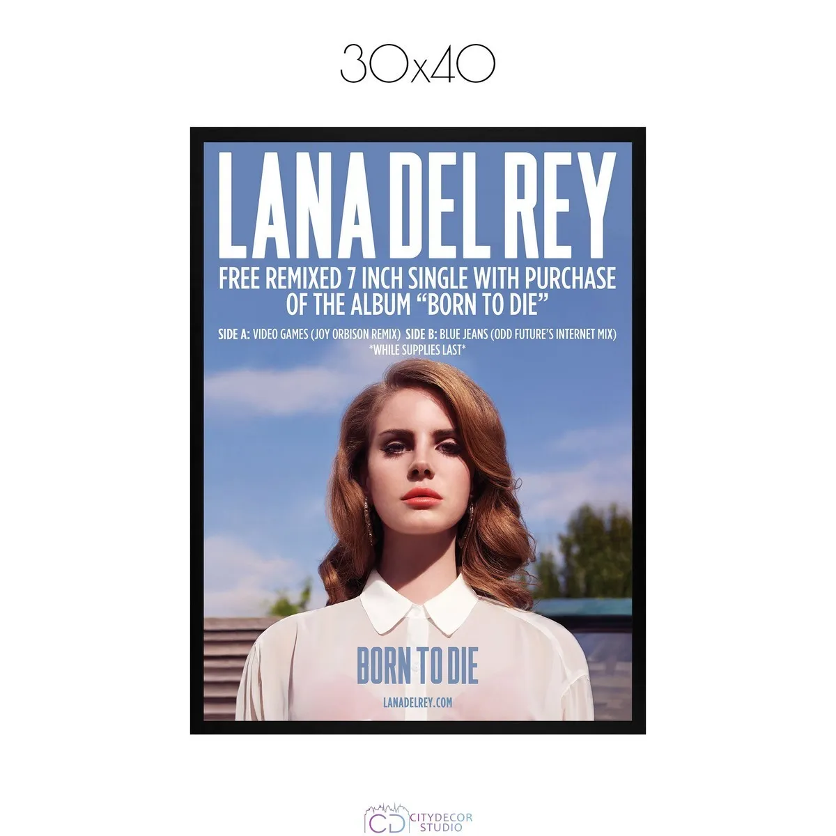 Постер Citydecor Lana Del Rey арт. 1 (1 постер 30x40 см без рамы)