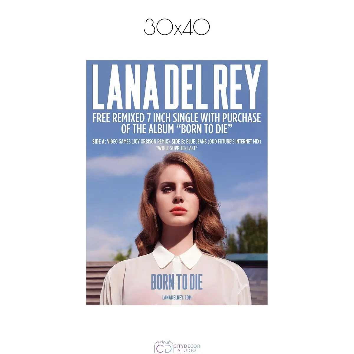 Постер Citydecor Lana Del Rey арт. 1 (1 постер 30x40 см без рамы)