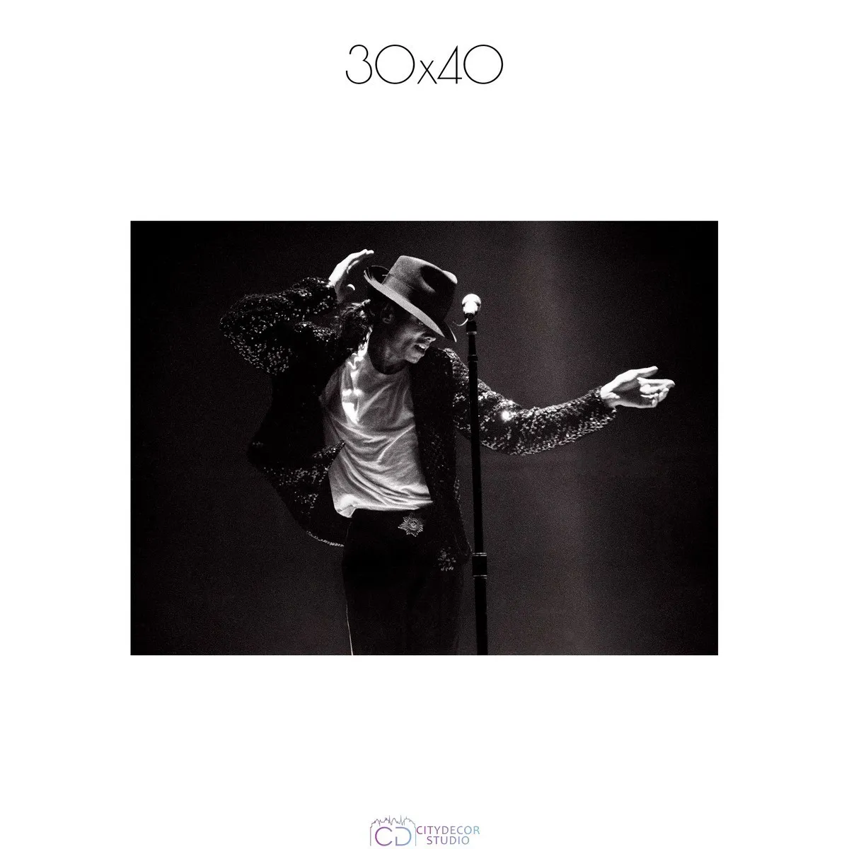 Постер Citydecor Michael Jackson арт. 1 (1 постер 30x40 см без рамы)