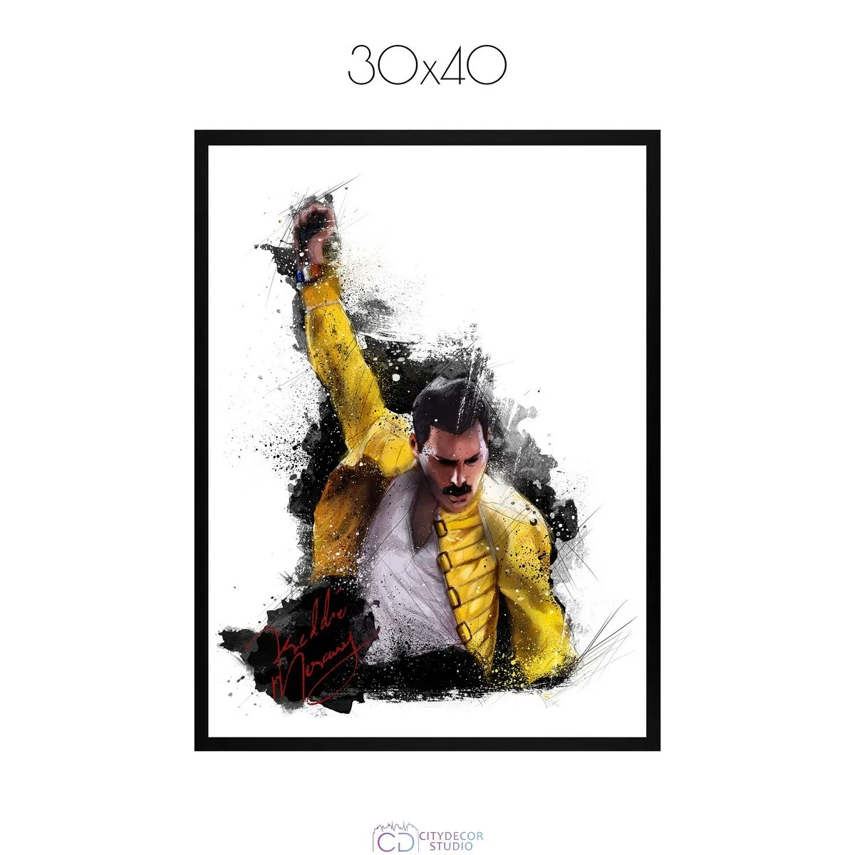 Постер Citydecor Freddie Mercury арт. 1 (1 постер 30x40 см без рамы)