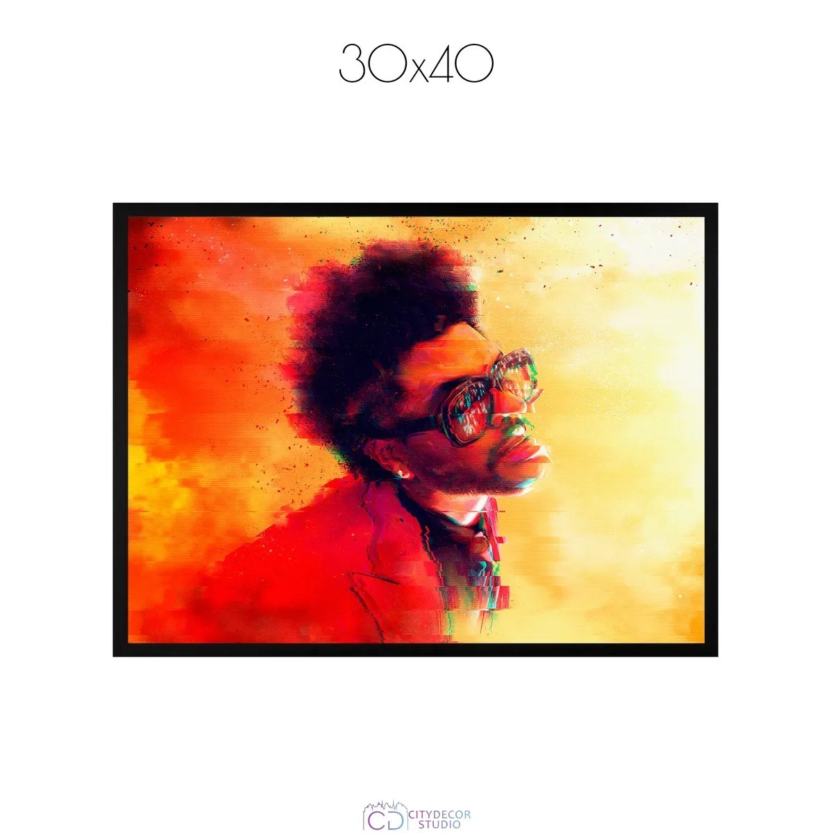 Постер Citydecor Weeknd арт. 1 (1 постер 30x40 см без рамы)