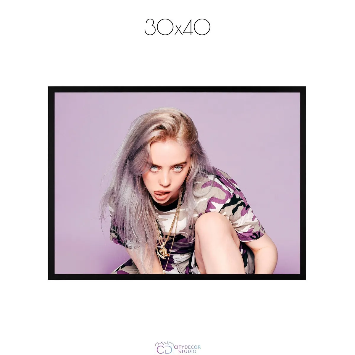 Постер Citydecor Billie Eilish арт. 1 (1 постер 30x40 см без рамы)