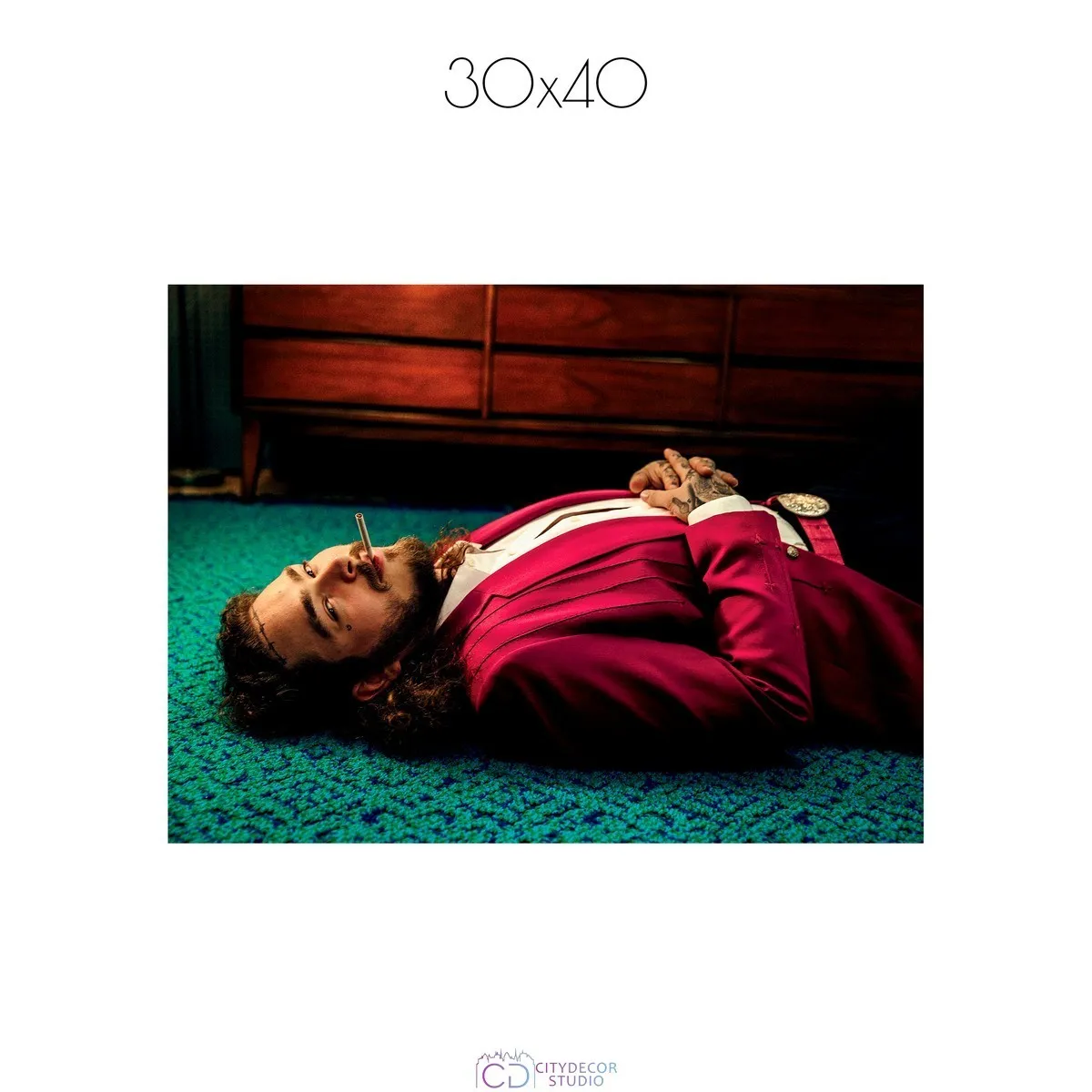 Постер Citydecor Post Malone арт. 2 (1 постер 30x40 см без рамы)