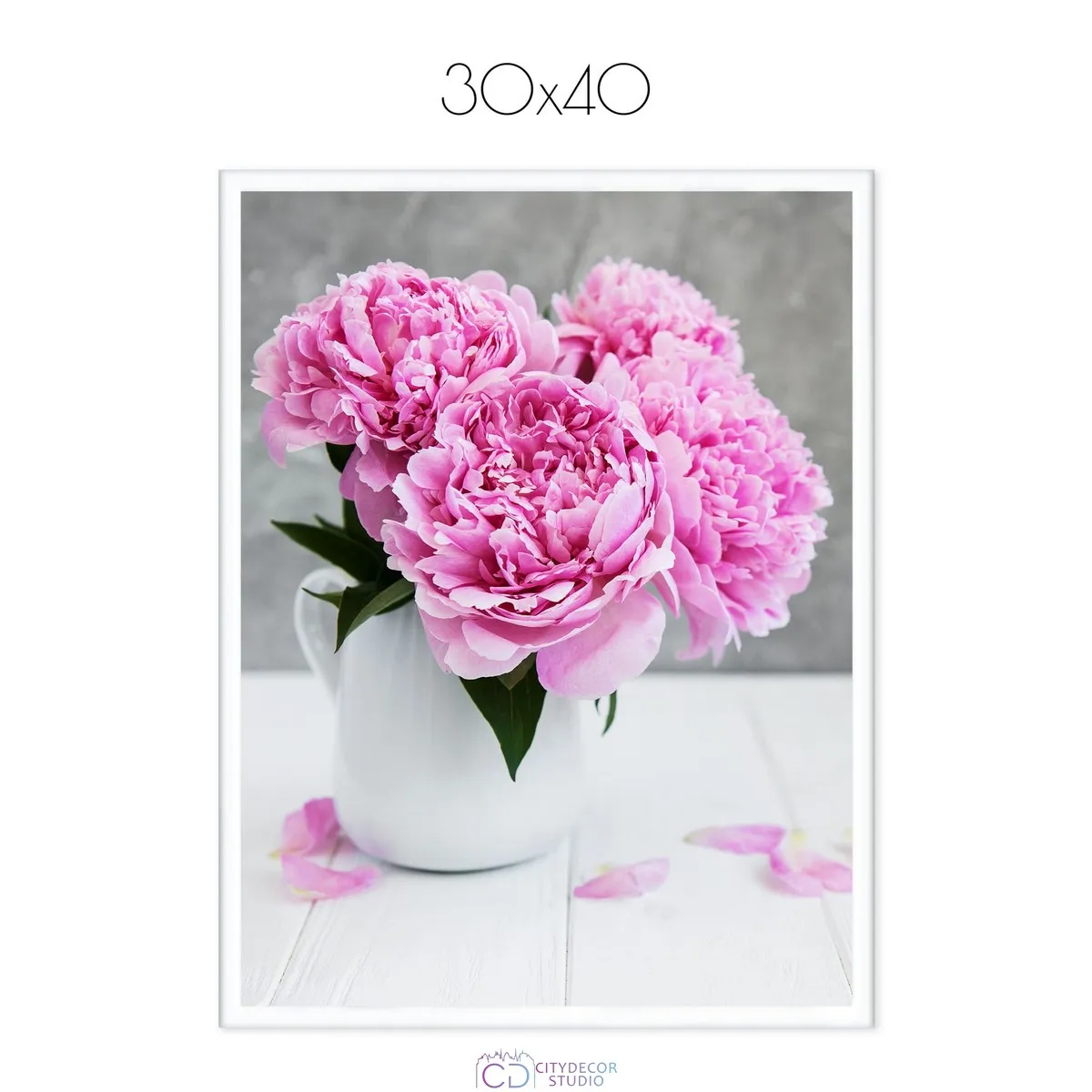 Постер Citydecor Пион арт. 3 (1 постер 30x40 см без рамы)