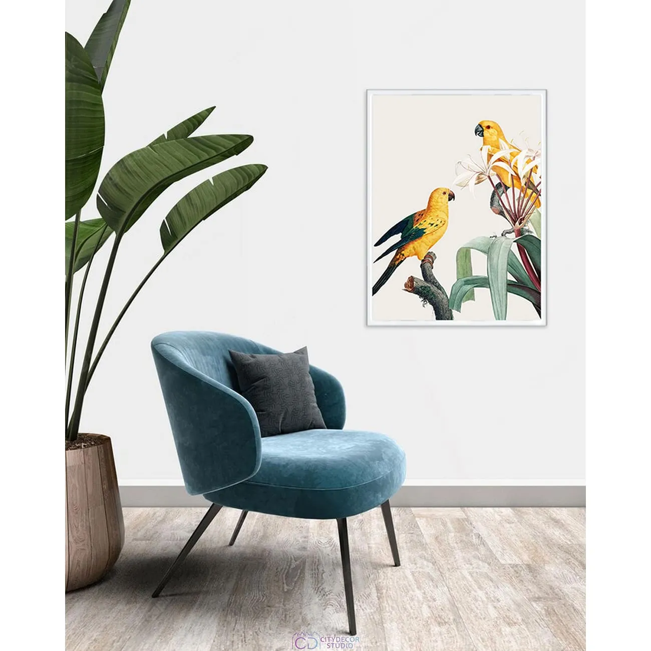 Постер Citydecor Попугайчики арт. 1 (1 постер 40x30 см без рамы)