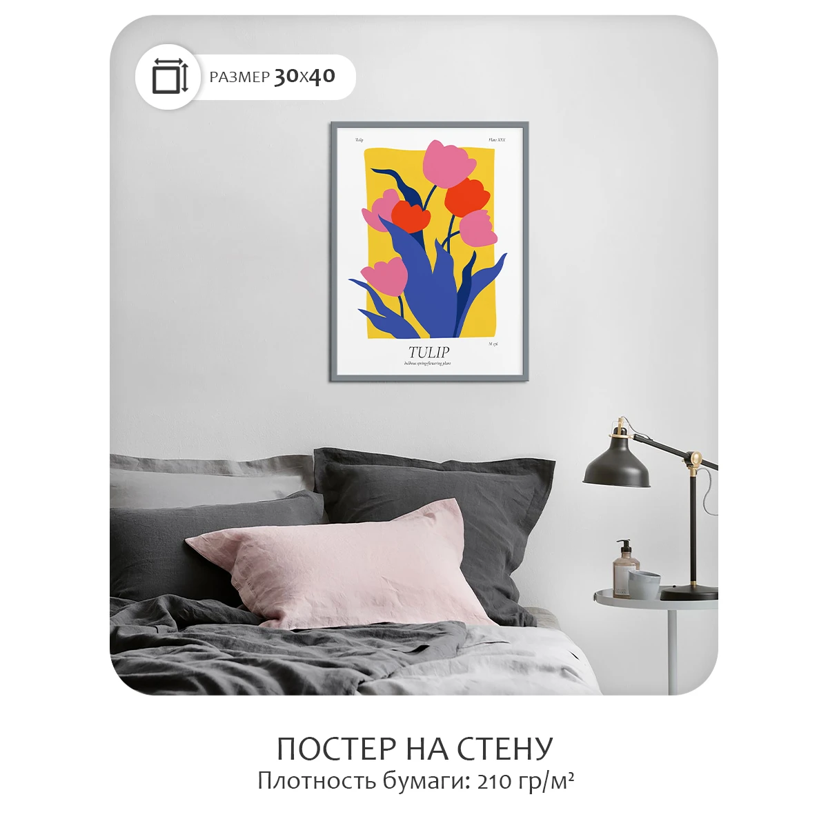 Постер Citydecor Tulip (1 постер 30x40 см без рамы)