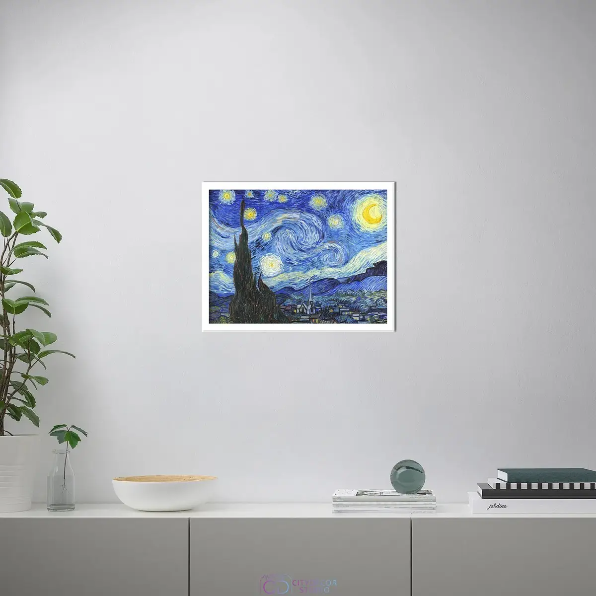 Постер Citydecor "Звездная ночь", Винсент ван Гог. Репродукция (1 постер 30x40 см без рамы)
