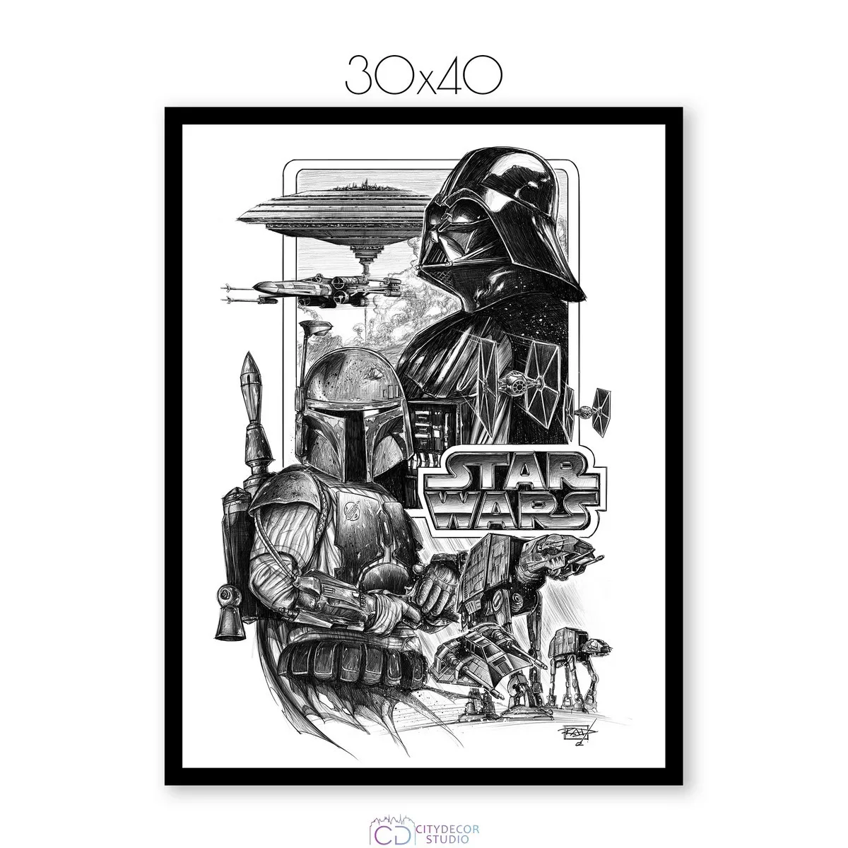 Постер Citydecor Звездные воины арт. 11 (1 постер 30x40 см без рамы)