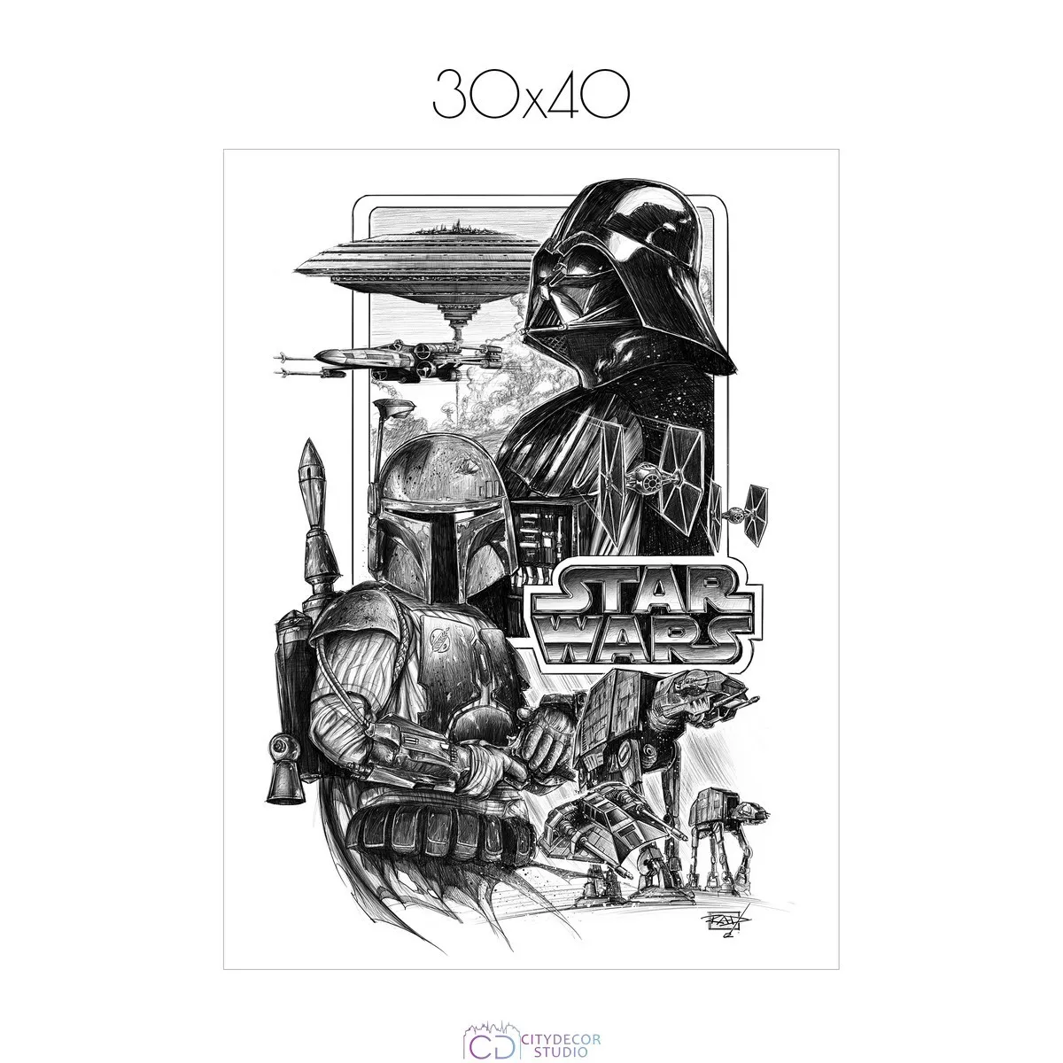 Постер Citydecor Звездные воины арт. 11 (1 постер 30x40 см без рамы)