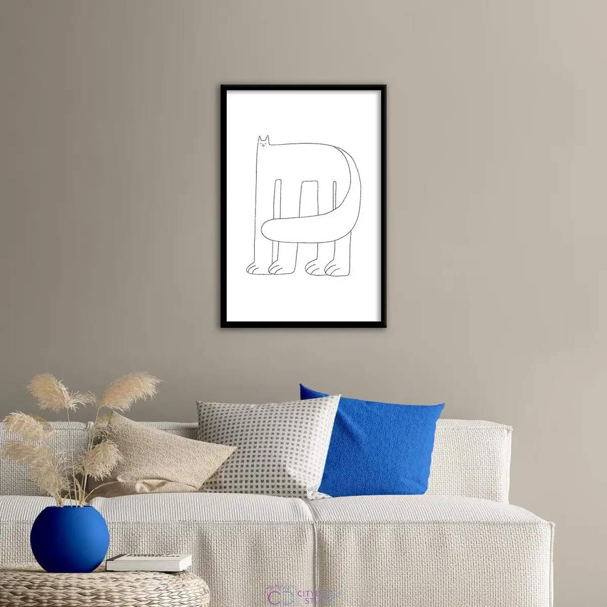 Дизайнерский постер Citydecor Большой кот арт. 1 (1 постер 40x60 см без рамы)