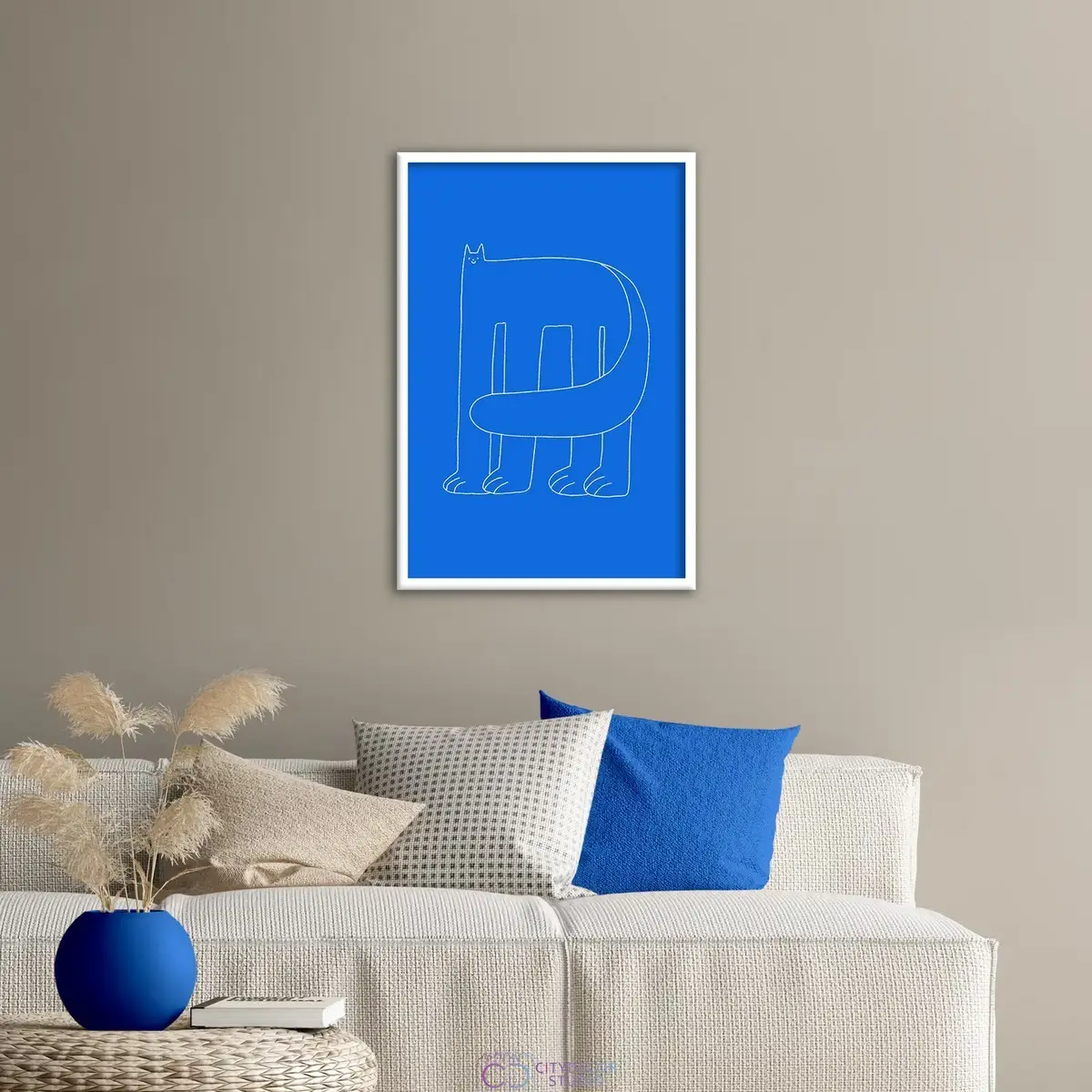 Дизайнерский постер Citydecor Большой кот арт. 2 (1 постер 40x60 см без рамы)