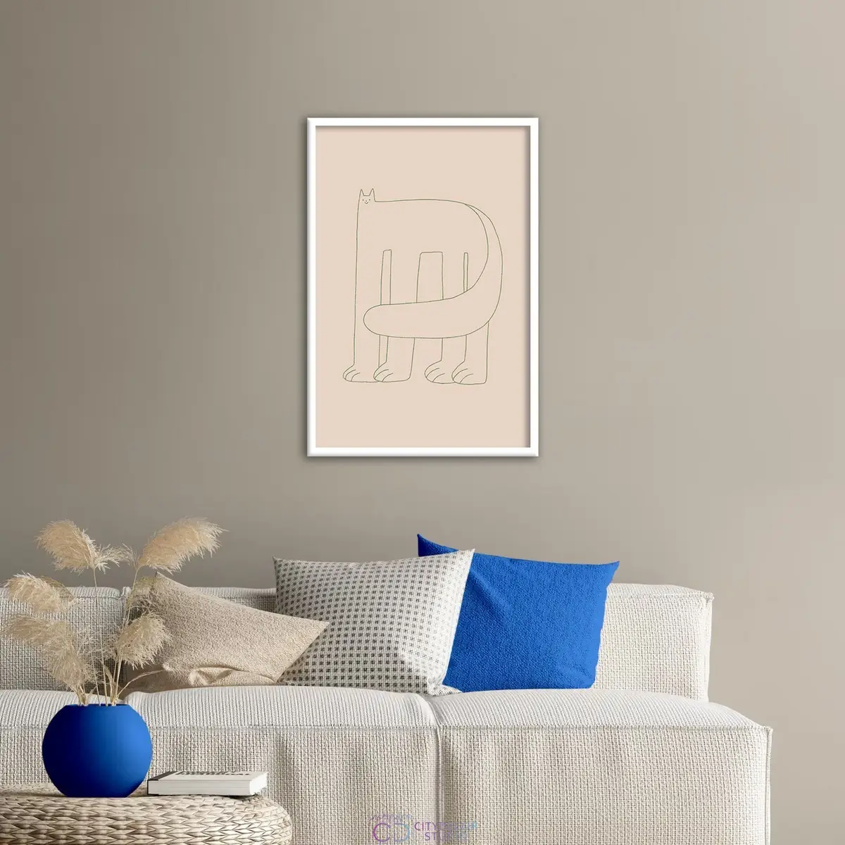 Дизайнерский постер Citydecor Большой кот арт. 3 (1 постер 40x60 см без рамы)