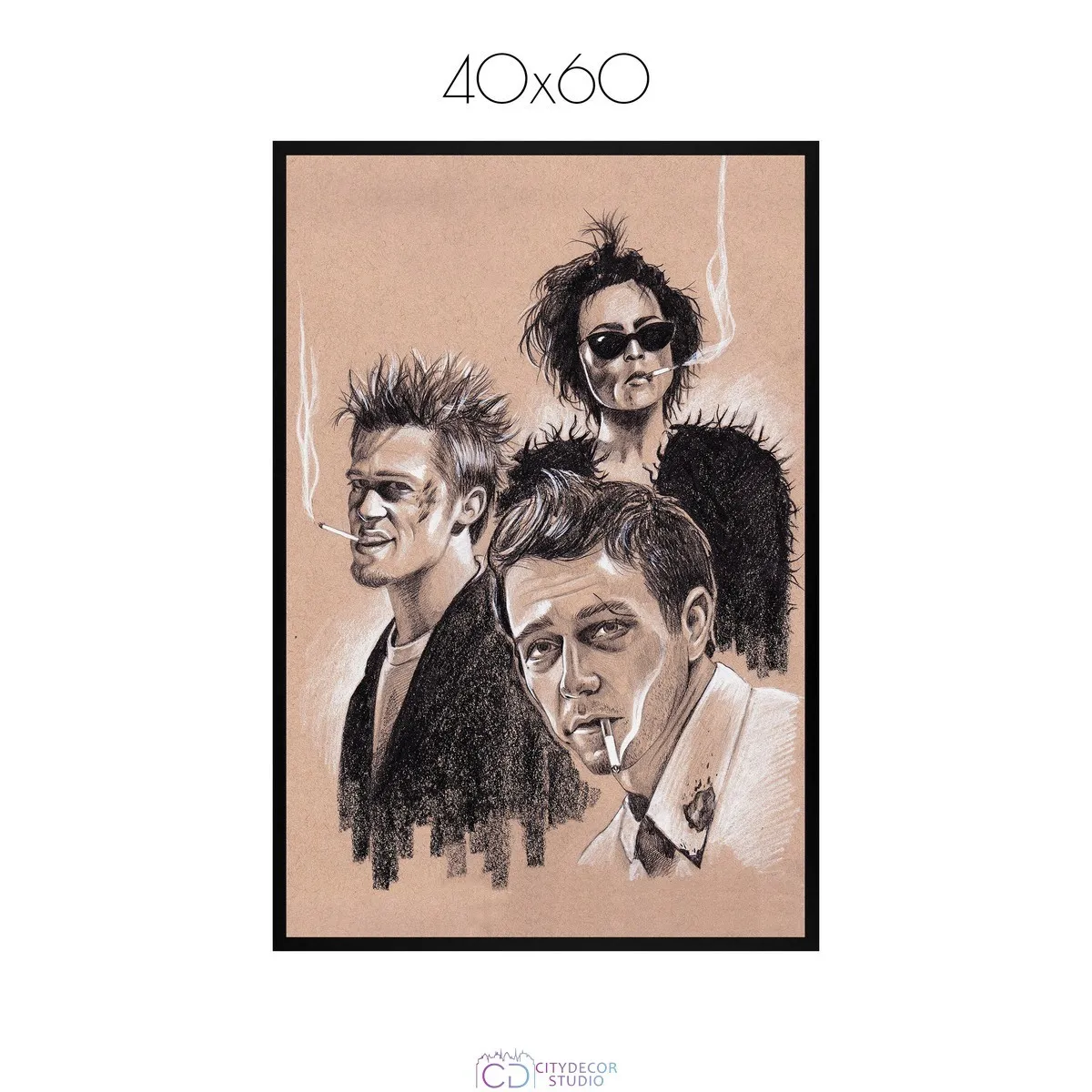 Постер Citydecor Бойцовский Клуб арт. 8 (1 постер 40x60 см без рамы)