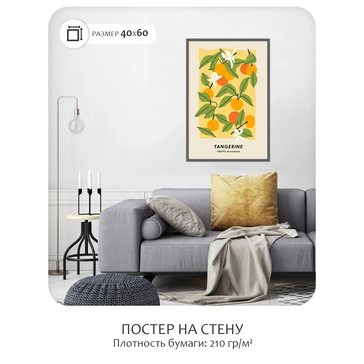 Постер Citydecor Фрукты арт. 6 (1 постер 40x60 см без рамы)
