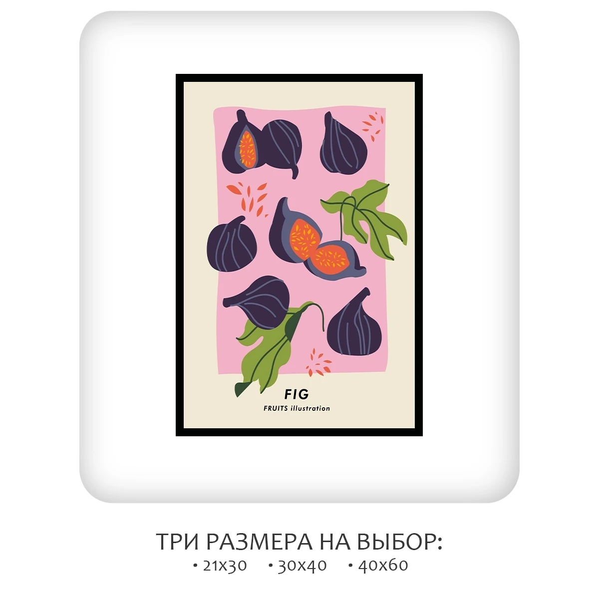 Постер Citydecor Фрукты арт. 9 (1 постер 40x60 см без рамы)