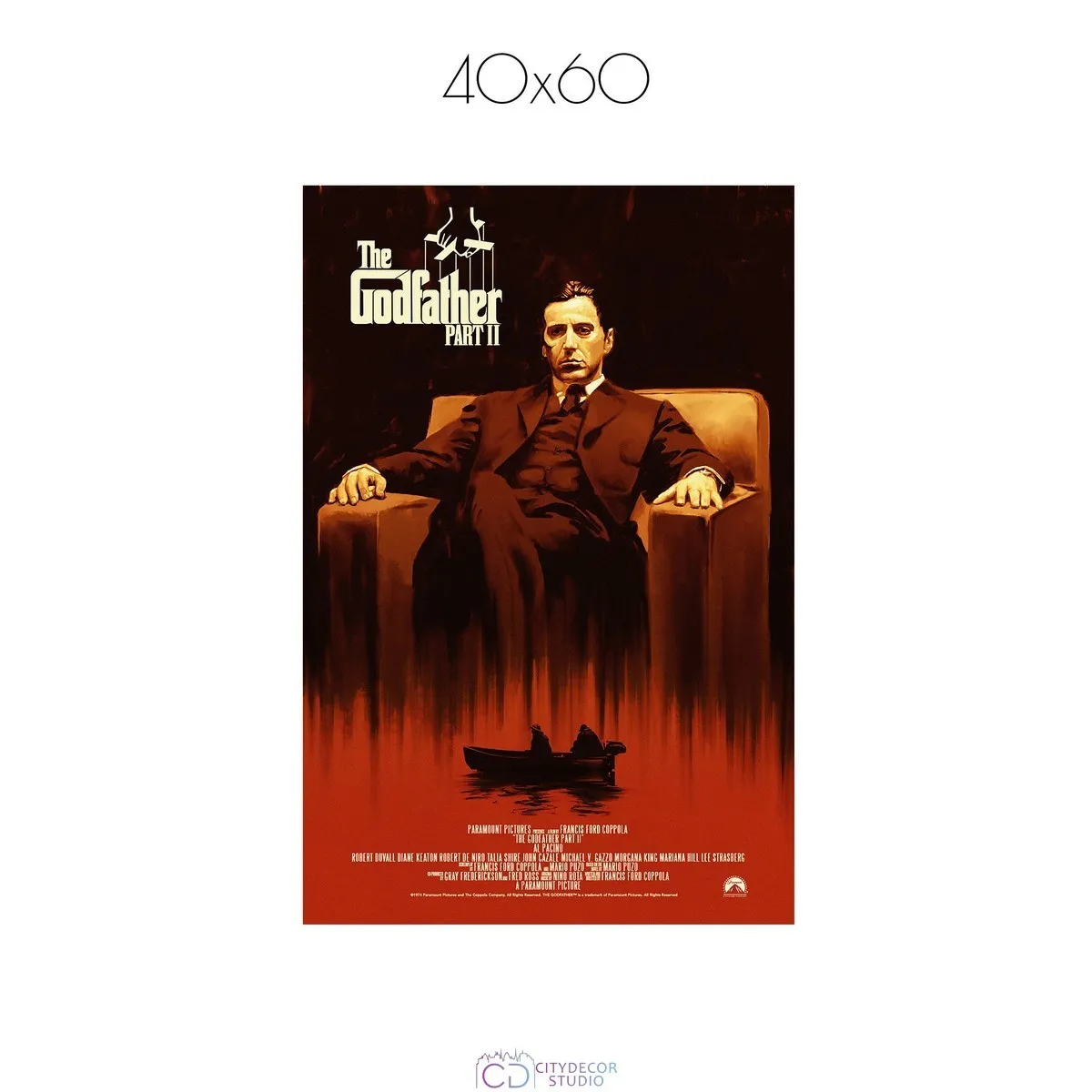 Постер Citydecor Крестный отец арт. 8 (1 постер 40x60 см без рамы)