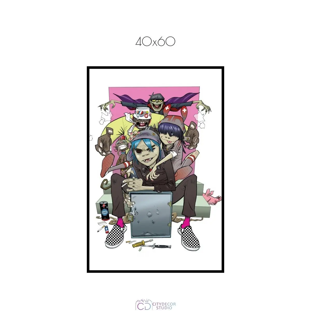 Постер Citydecor Gorillaz арт. 1 (1 постер 40x60 см без рамы)