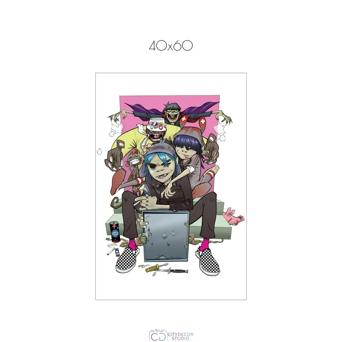 Постер Citydecor Gorillaz арт. 1 (1 постер 40x60 см без рамы)