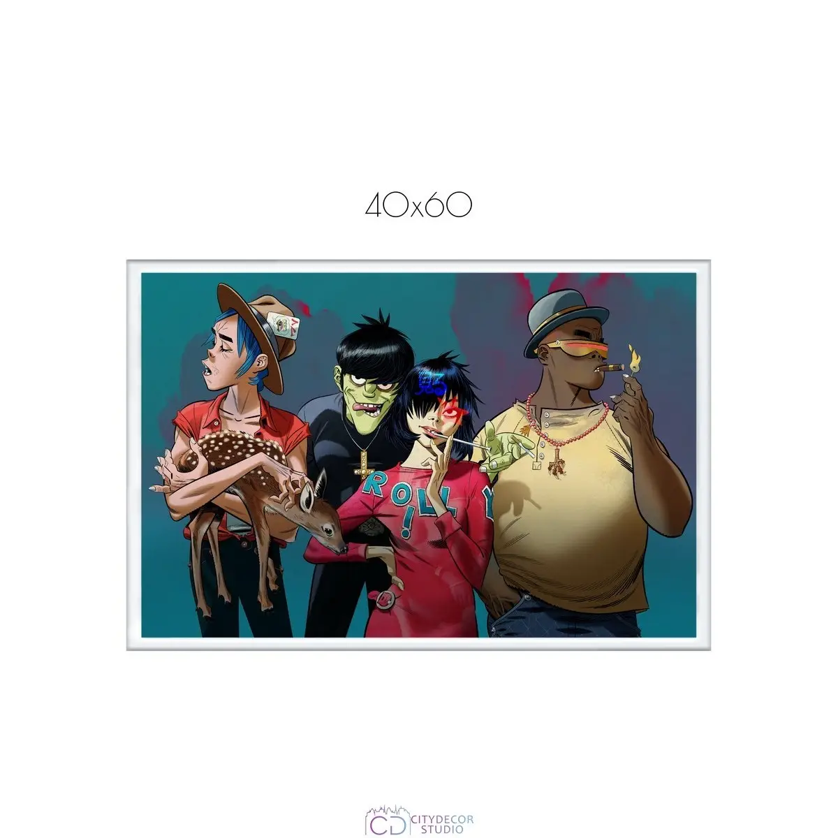 Постер Citydecor Gorillaz арт. 2 (1 постер 40x60 см без рамы)