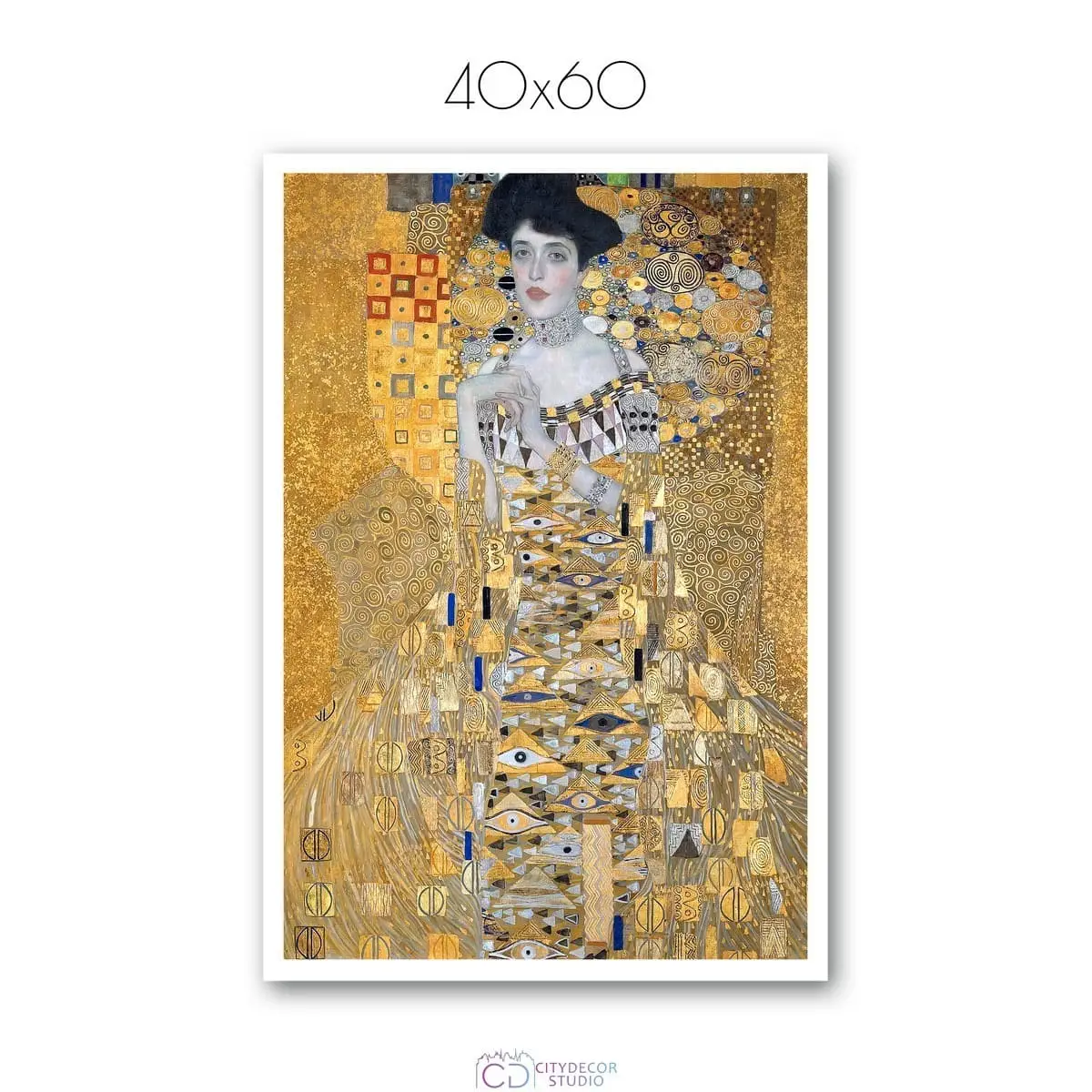 Постер Citydecor "Золотая Адель", Густав Климт. Репродукция (1 постер 40x60 см без рамы)
