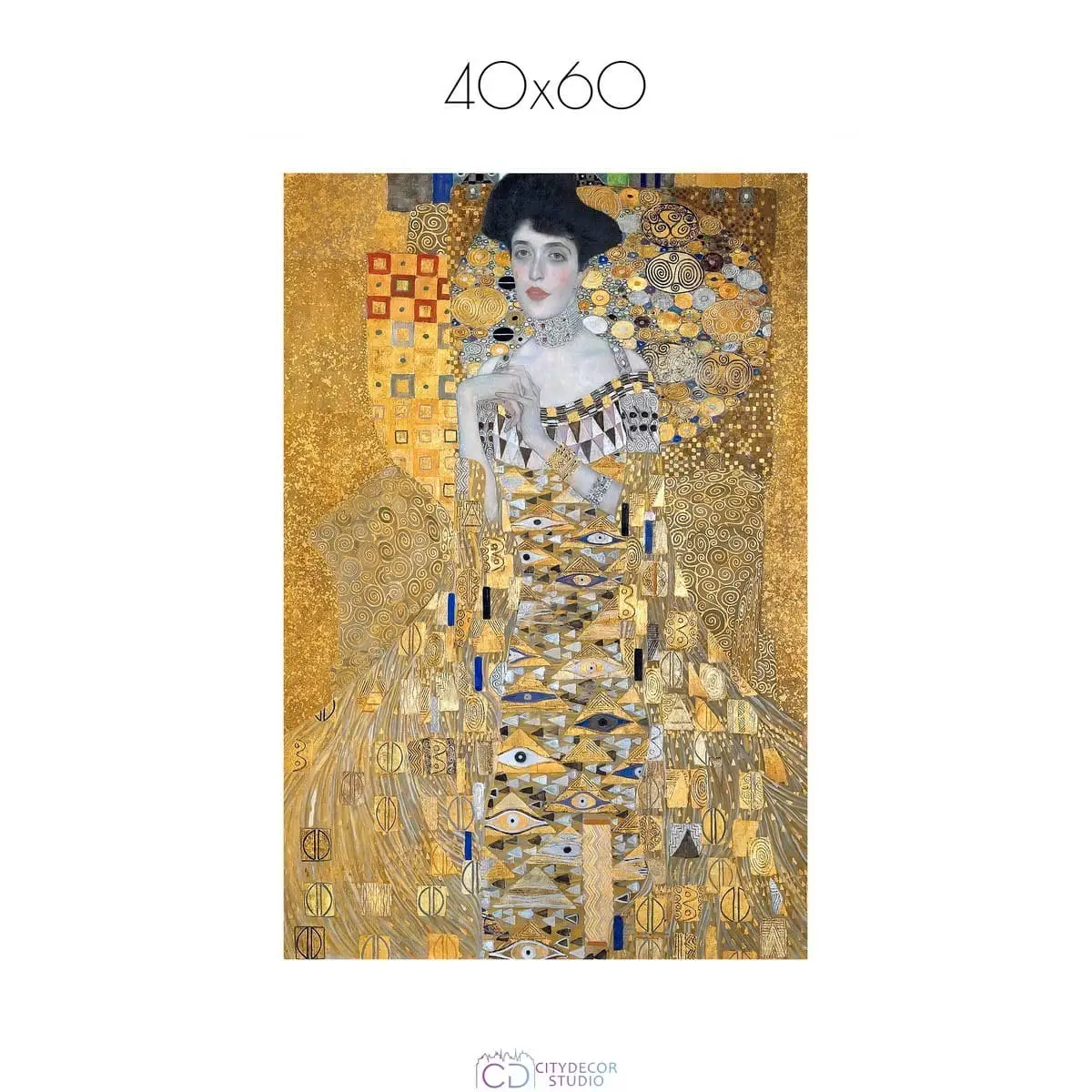 Постер Citydecor "Золотая Адель", Густав Климт. Репродукция (1 постер 40x60 см без рамы)