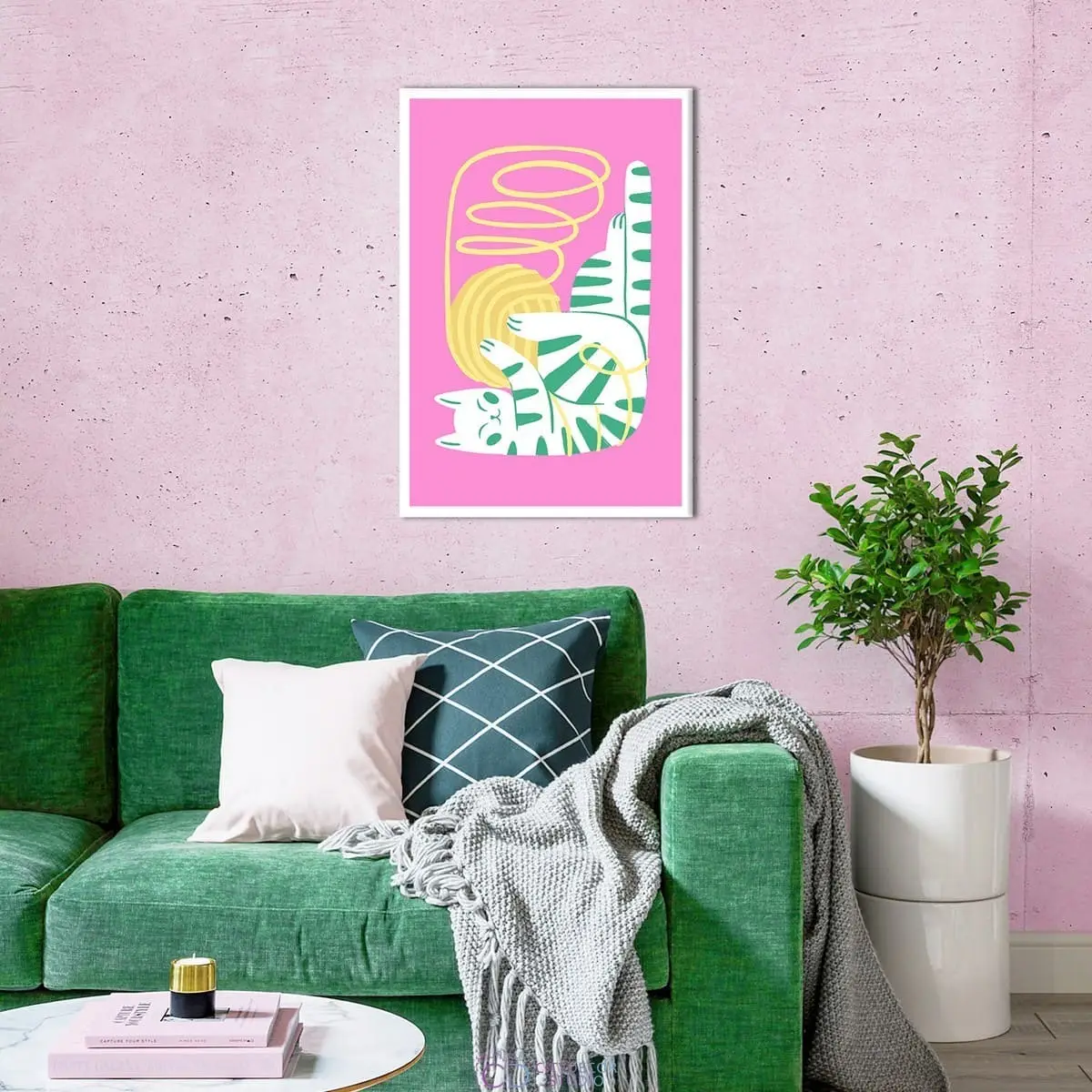 Дизайнерский постер Citydecor Котик арт. 4 (1 постер 40x60 см без рамы)
