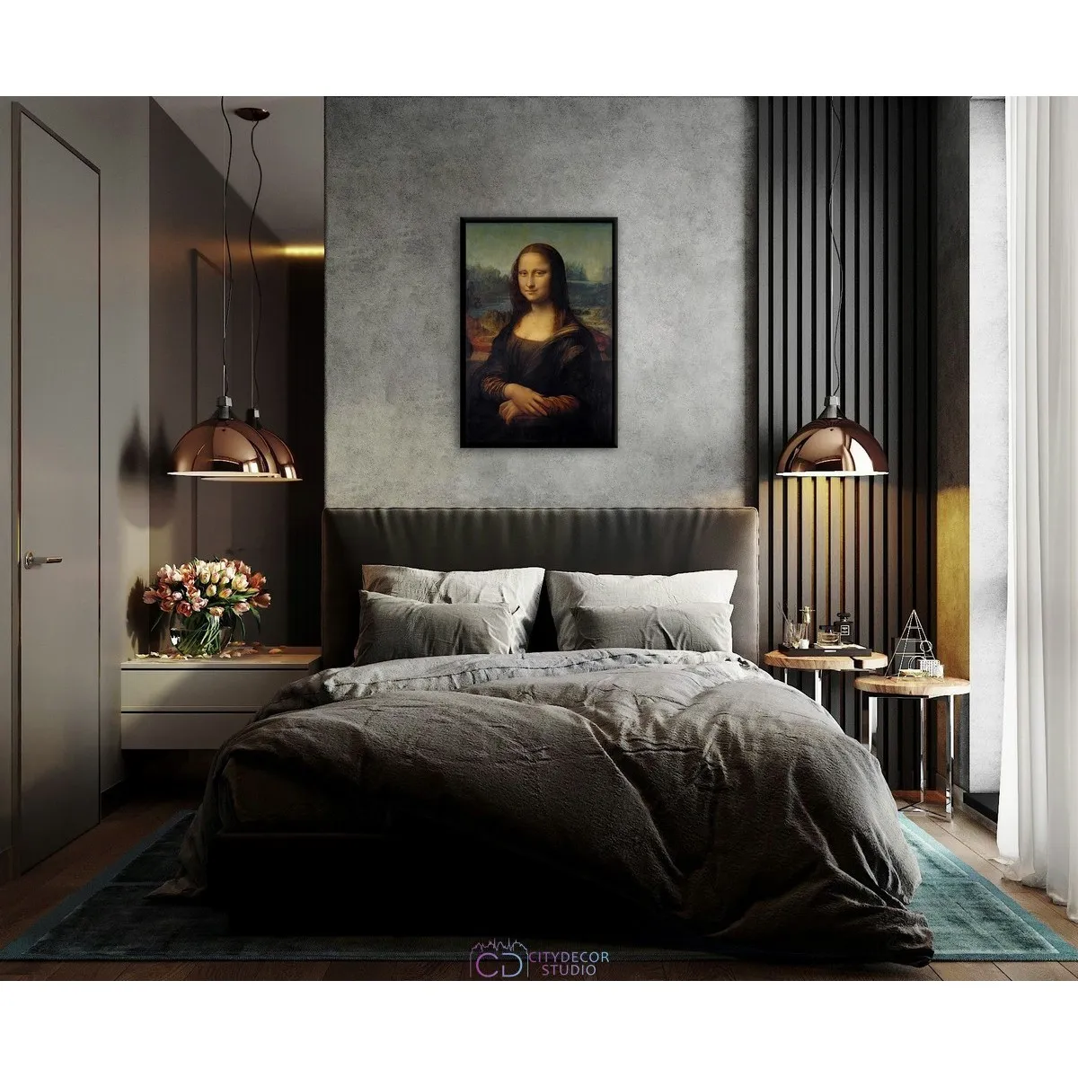 Постер Citydecor "Мона Лиза", Леонардо да Винчи. Репродукция (1 постер 40x60 см без рамы)