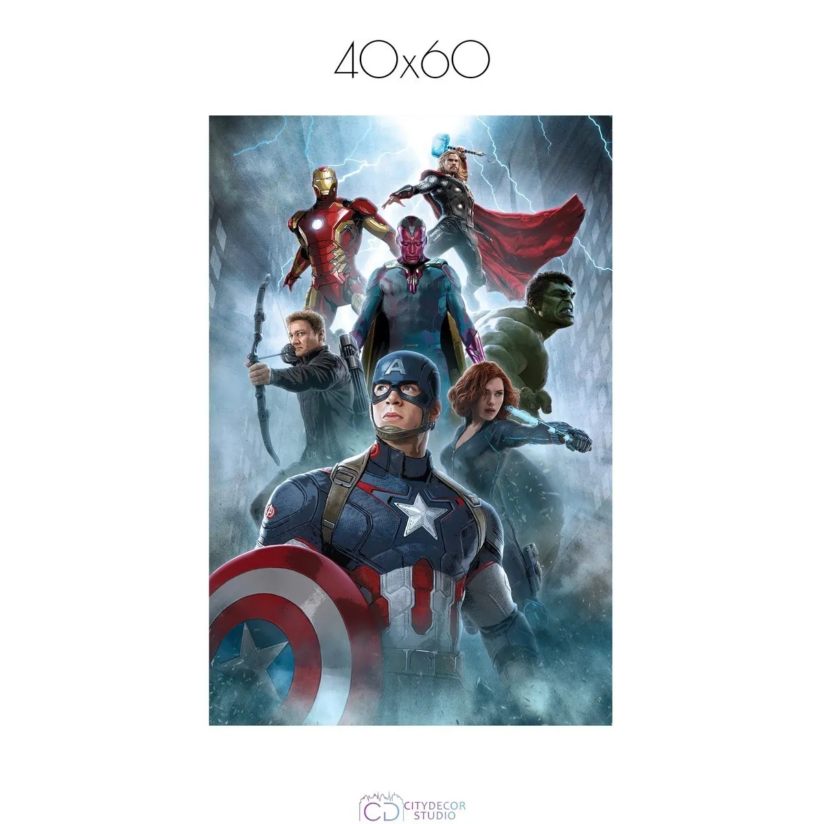 Постер Citydecor Мстители арт. 10 (1 постер 40x60 см без рамы)