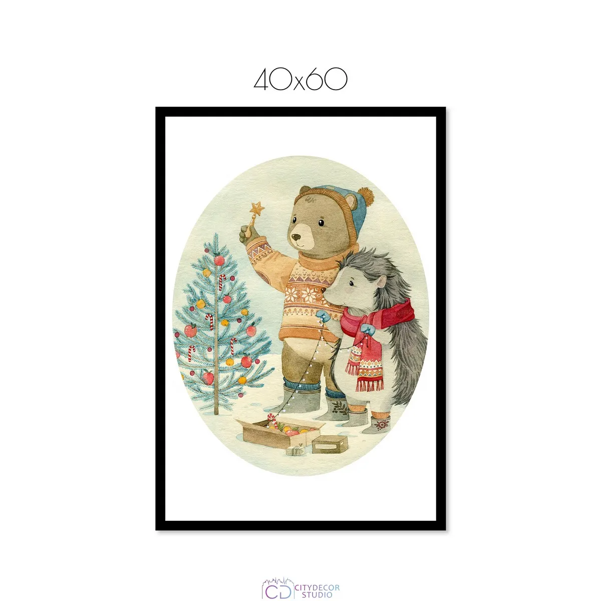 Постер Citydecor New Year арт. 10 (1 постер 40x60 см без рамы)