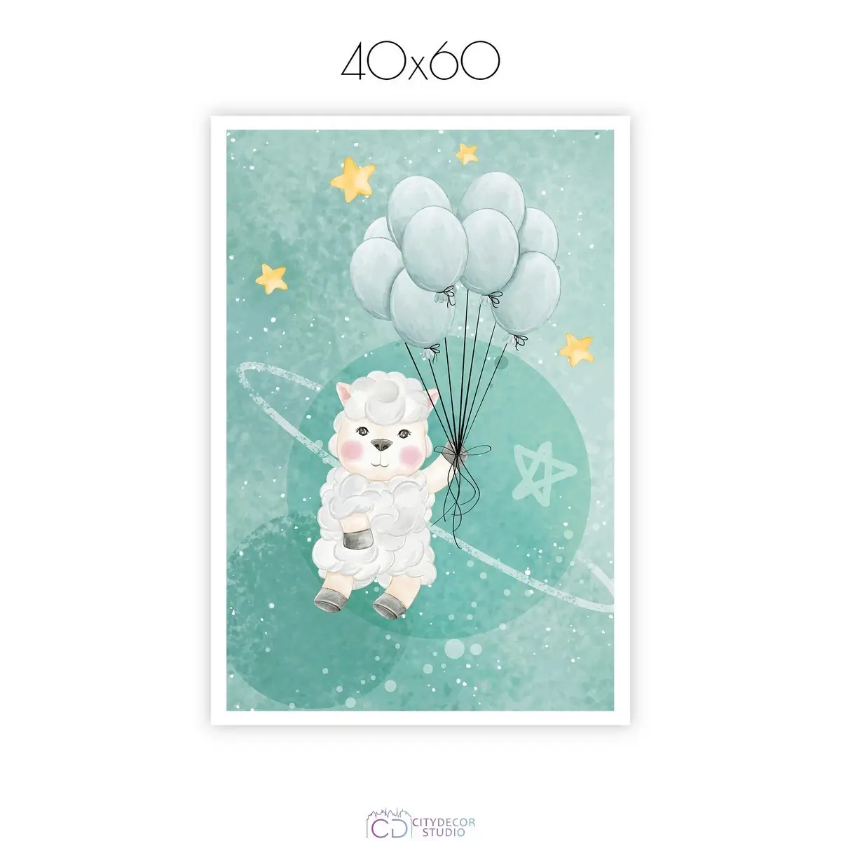 Дизайнерский постер Citydecor Овечки арт. 20 (1 постер 40x60 см без рамы)