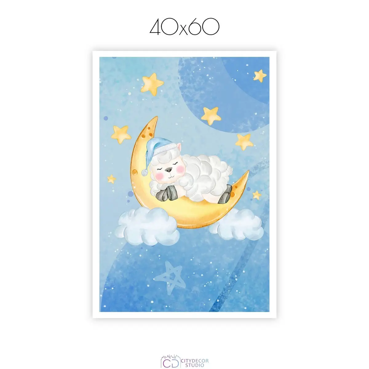 Дизайнерский постер Citydecor Овечки арт. 21 (1 постер 40x60 см без рамы)
