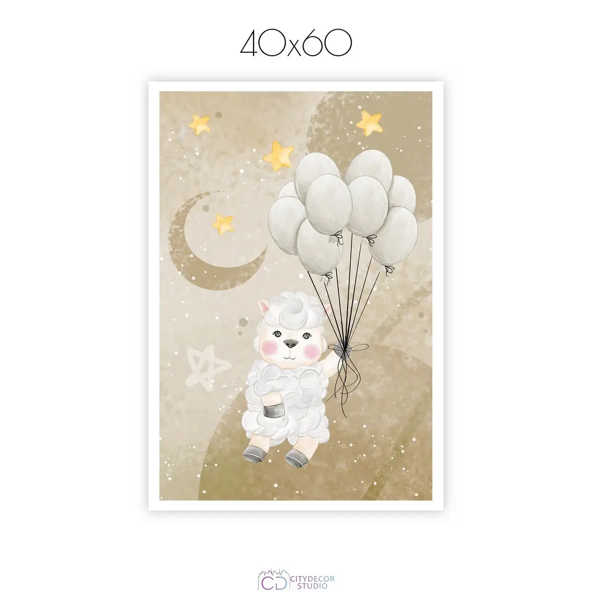 Дизайнерский постер Citydecor Овечки арт. 22 (1 постер 40x60 см без рамы)