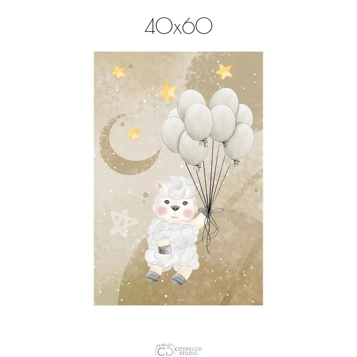 Дизайнерский постер Citydecor Овечки арт. 22 (1 постер 40x60 см без рамы)