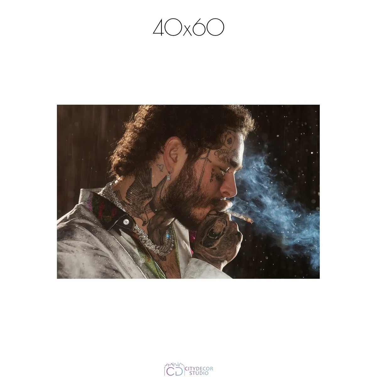 Постер Citydecor Post Malone арт. 1 (1 постер 40x60 см без рамы)